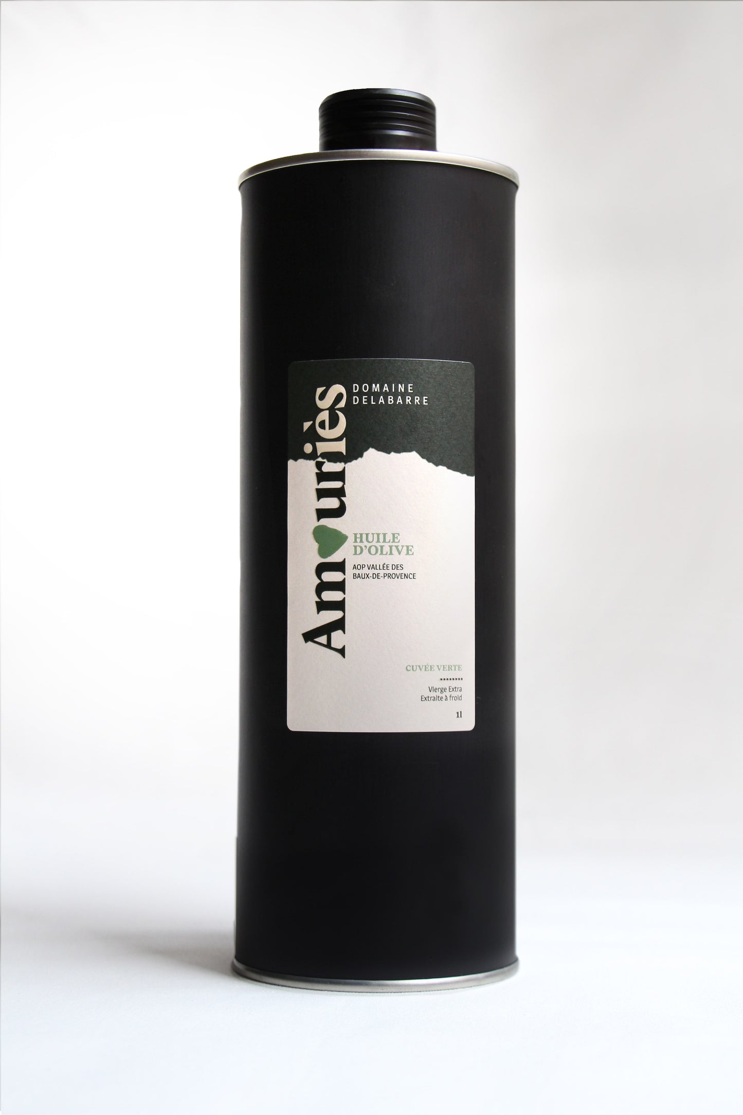 Bidon métal huile d'olive AOP Vallée des Baux-de-Provence cuvée verte